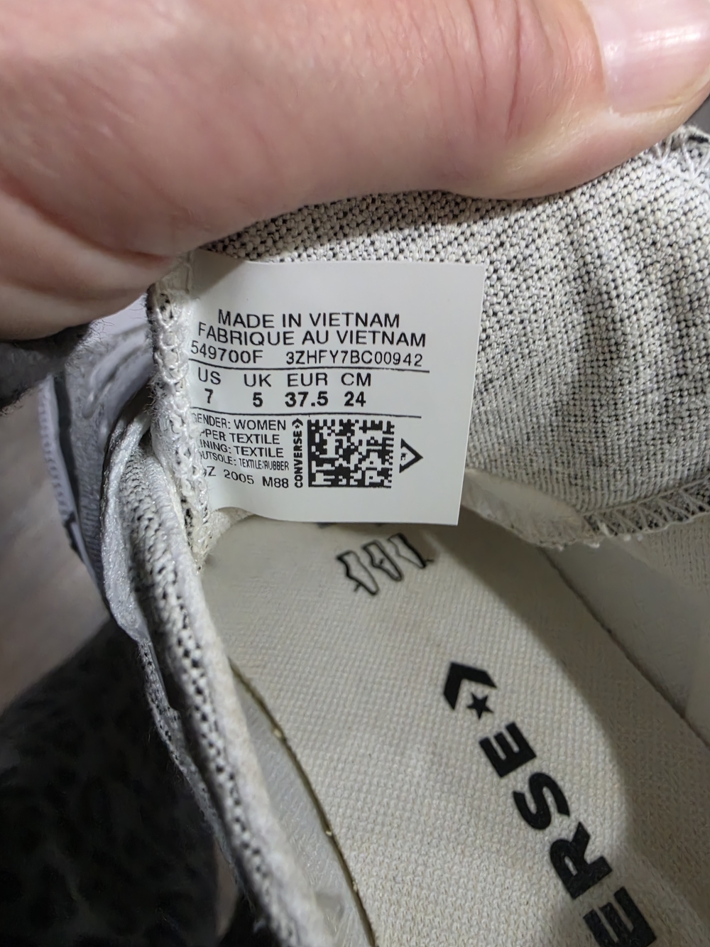 Converse Low Top Sneakers - Light Gray & White - Picture 5 of 5